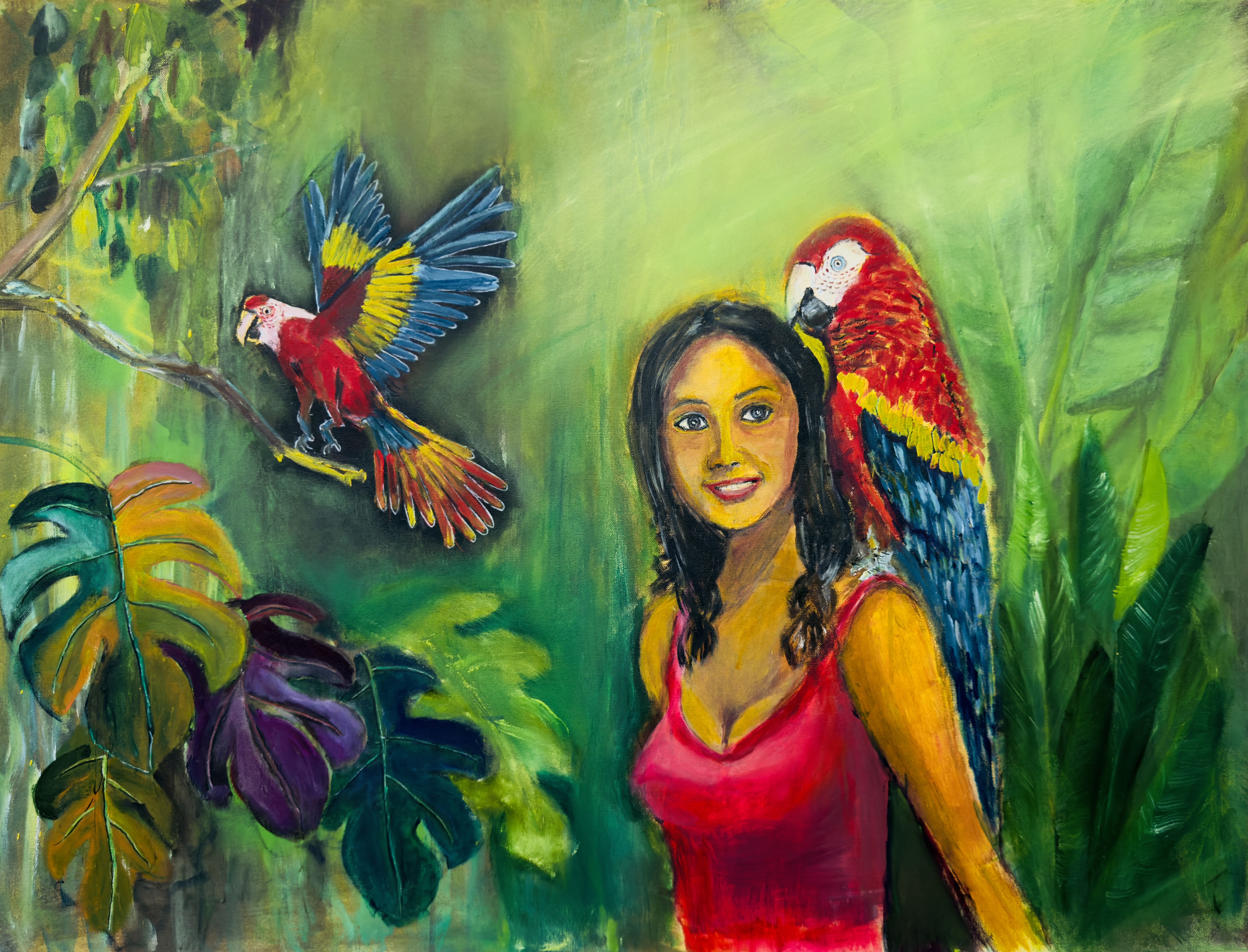 Companions In Tropical Setting